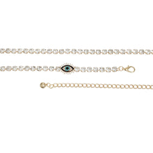 Load image into Gallery viewer, Rhinestone Belt Gold Evil Eye Chain Belt for Women
