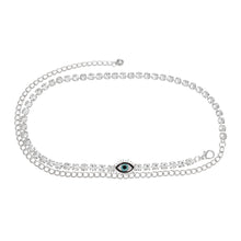 Load image into Gallery viewer, Rhinestone Belt Silver Evil Eye Chain for Women

