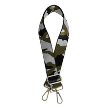 Load image into Gallery viewer, Green Camo Silver Bag Strap
