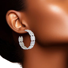 Load image into Gallery viewer, Hoop White Gold Small Chain Link Earring for Women
