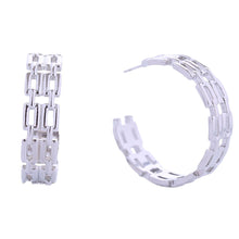 Load image into Gallery viewer, Hoop White Gold Small Chain Link Earring for Women
