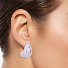 Load image into Gallery viewer, Stud White Gold Small Spiral Wire for Women
