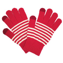 Load image into Gallery viewer, Gloves Red White Stripe Winter Gloves for Women
