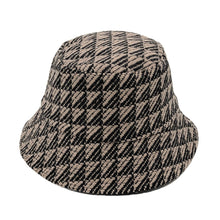 Cargar imagen en el visor de la galería, Taupe Geo Pattern Topstitch Bucket Hat
