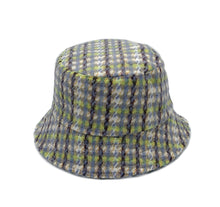 Load image into Gallery viewer, Lavender Plaid Woolen Bucket Hat
