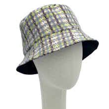 Load image into Gallery viewer, Lavender Plaid Woolen Bucket Hat
