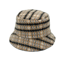 Load image into Gallery viewer, Orange Plaid Woolen Bucket Hat
