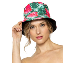 Load image into Gallery viewer, Green Watermelon Reversible Bucket Hat
