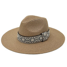 Load image into Gallery viewer, Camel Straw Panama Fedora
