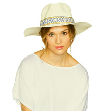 Load image into Gallery viewer, Ivory Straw Panama Fedora
