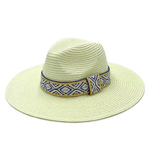 Load image into Gallery viewer, Ivory Straw Panama Fedora
