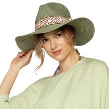 Load image into Gallery viewer, Olive Straw Panama Fedora
