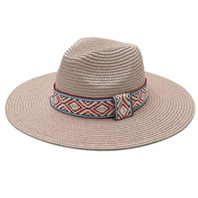 Load image into Gallery viewer, Pink Straw Panama Fedora
