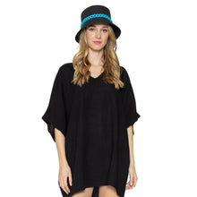Load image into Gallery viewer, Blue Chain Black Bucket Hat
