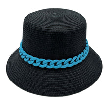 Cargar imagen en el visor de la galería, Blue Chain Black Bucket Hat
