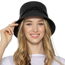 Load image into Gallery viewer, Black Chain Black Bucket Hat
