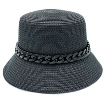 Load image into Gallery viewer, Black Chain Black Bucket Hat

