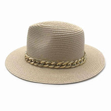 Load image into Gallery viewer, Ivory Chain Band Panama Hat
