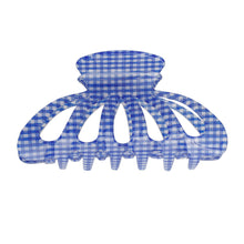 Load image into Gallery viewer, Blue Gingham Big Hair Claw Clip
