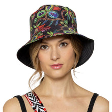 Load image into Gallery viewer, Black Paisley Color Reversible Bucket Hat
