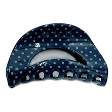 Load image into Gallery viewer, Navy Polka Dot Medium Claw Clip

