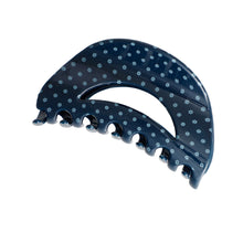 Load image into Gallery viewer, Navy Polka Dot Medium Claw Clip
