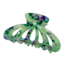 Load image into Gallery viewer, Green Marble Big Hair Claw Clip
