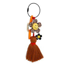 Load image into Gallery viewer, Smiley Leopard Flower Keychain Bag Charm

