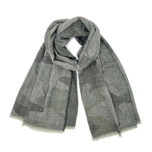 Load image into Gallery viewer, Faded Gray Camo Print Scarf

