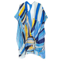Load image into Gallery viewer, Blue Abstract Print Kimono
