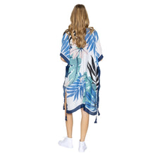 Cargar imagen en el visor de la galería, Navy Palm Tree Tropical Kimono
