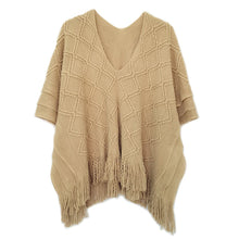 Load image into Gallery viewer, Beige Crochet Poncho

