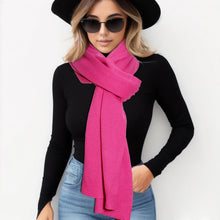 Load image into Gallery viewer, Scarf Poncho Acrylic Pink Convrtble Wrap for Women
