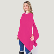 Load image into Gallery viewer, Scarf Poncho Acrylic Pink Convrtble Wrap for Women
