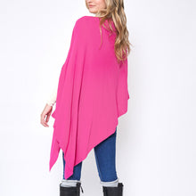 Load image into Gallery viewer, Scarf Poncho Acrylic Pink Convrtble Wrap for Women
