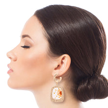 Load image into Gallery viewer, Pressed Flower Gold Earrings
