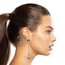 Load image into Gallery viewer, Trendy Gold Metal Mismatch Flower Earrings
