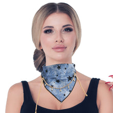 Load image into Gallery viewer, Blue Scarf Choker Necklace
