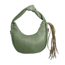 Cargar imagen en el visor de la galería, Purse Green Round Fringe Shoulder Bag for Women
