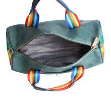 Load image into Gallery viewer, Blue Rainbow Strap Barrel Handbag
