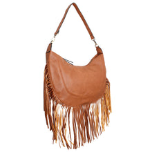 Cargar imagen en el visor de la galería, Purse Brown Round Fringe Hobo Bag for Women

