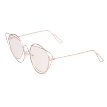 Load image into Gallery viewer, Gold Wire Cat Eye Clear Glasses
