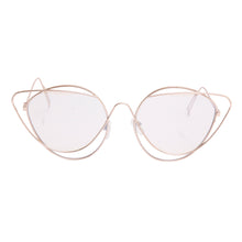 Load image into Gallery viewer, Gold Wire Cat Eye Clear Glasses
