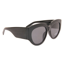 Load image into Gallery viewer, Celine Style Black Cat Eye Wide Arm Sunglasses
