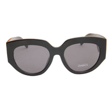 Load image into Gallery viewer, Celine Style Black Cat Eye Wide Arm Sunglasses
