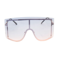 Load image into Gallery viewer, Blue Designer Shield Sunglasses
