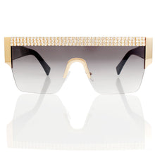 Load image into Gallery viewer, Sunglasses Shield Pave Black Eyewear for Women
