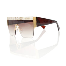 Load image into Gallery viewer, Sunglasses Shield Pave Brown Eyewear for Women
