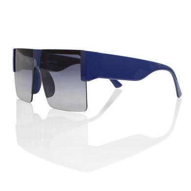 Sunglasses Square Blue Flat Top Eyewear for Women