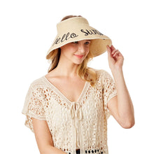 Cargar imagen en el visor de la galería, Hello Sunshine Beach Visor Hat
